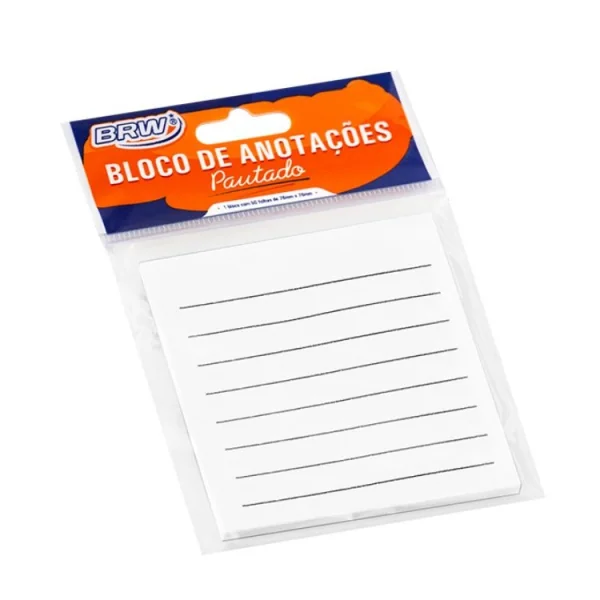 BLOCO SMART NOTES 76X76MM PAUTADO - BRANCO - 50FLS