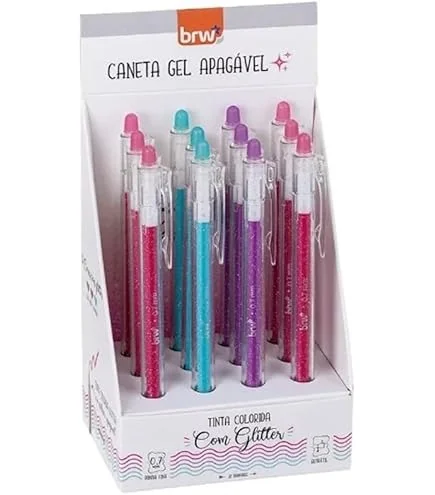 CANETA ESFEROGRÁFICA DIVERT GEL APAG 0.7MM - GLITTER