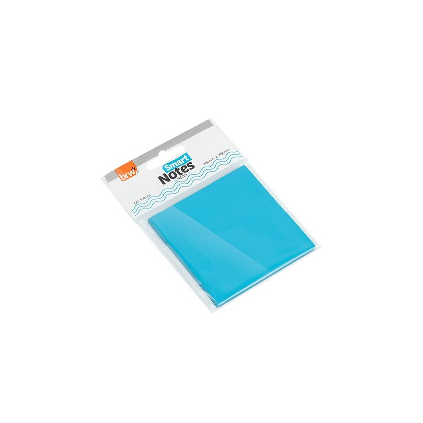 BLOCO SMART NOTES 76X76MM - AZUL NEON - 50FLS - 1BLOCO