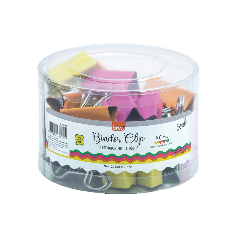 BINDER CLIP COLORIDO 25MM