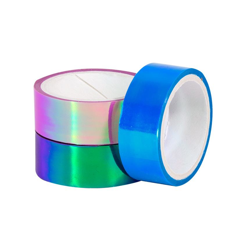 FITA ADESIVA WASHI TAPE - HOLOGRAPHIC 8CORES