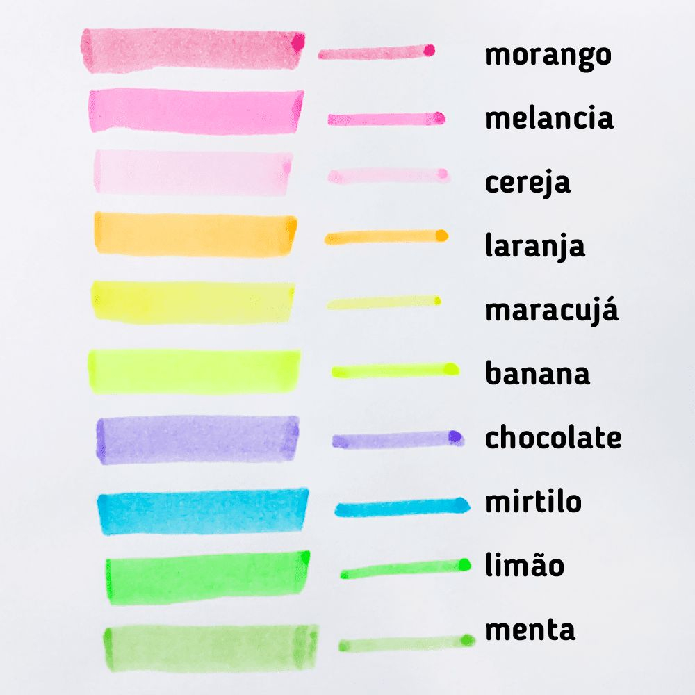 KIT C/ 10 BE BOLD FRUIT EDITION SORTIDO - MARCA-TEXTO