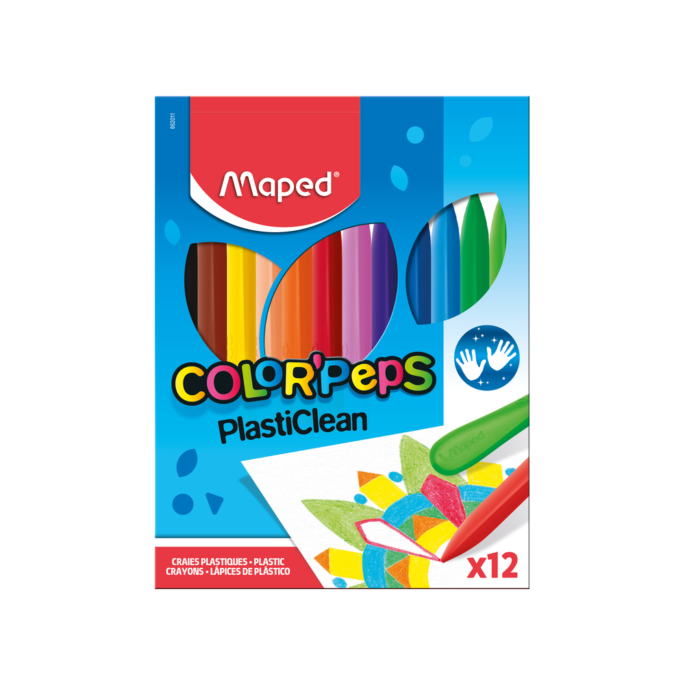 GIZ PLÁSTICO PLASTICLEAN 12 CORES