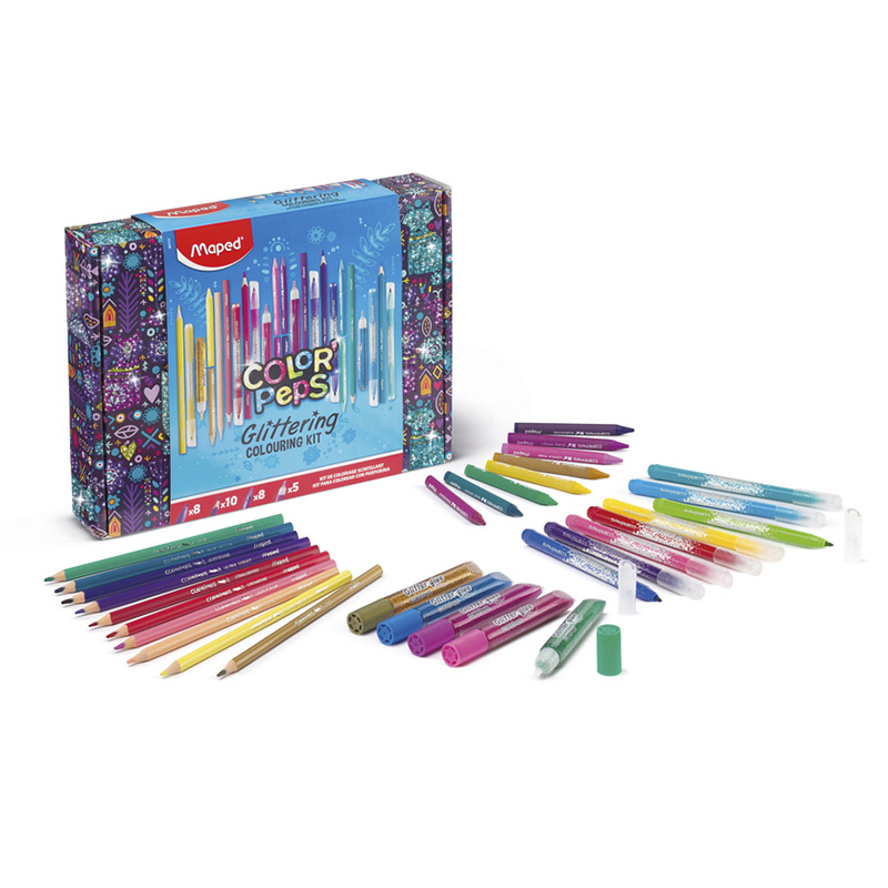 KIT DE COLORAÇÃO MAPED - GLITTER 31 PEÇAS