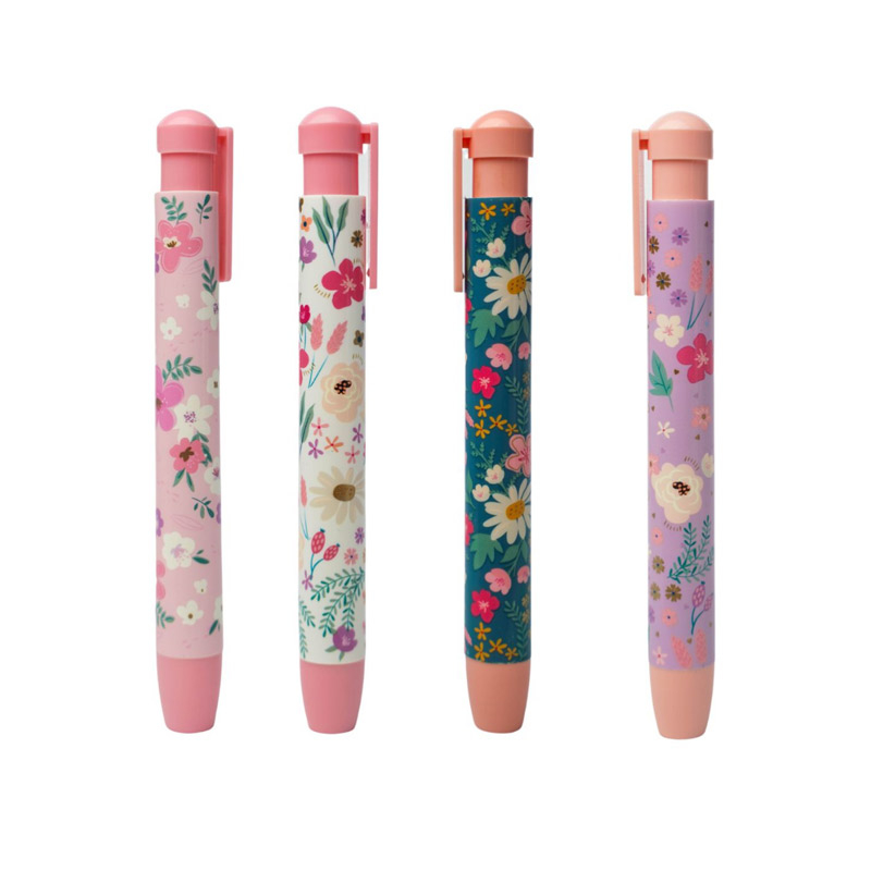 BORRACHA CANETA LOVE FLOWERS