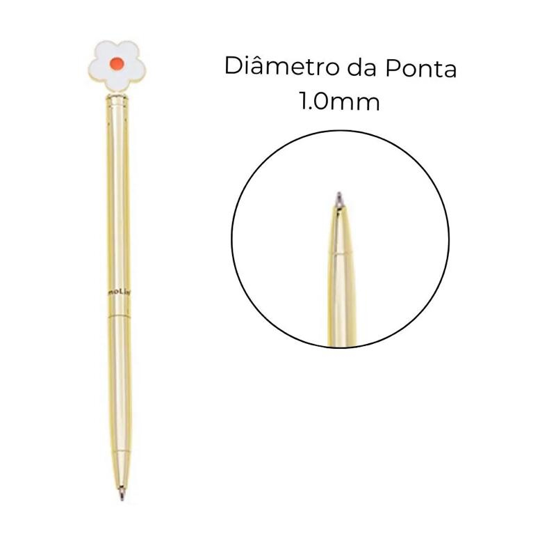 CANETA METÁLICA LOVE DAISY 1.0MM