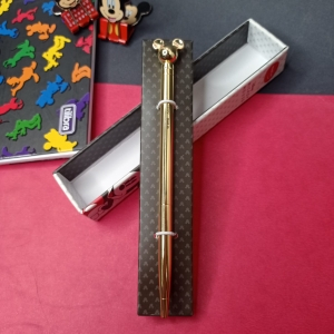CANETA METALICA DOURADA - MICKEY