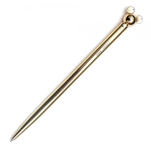 CANETA METALICA DOURADA - MICKEY