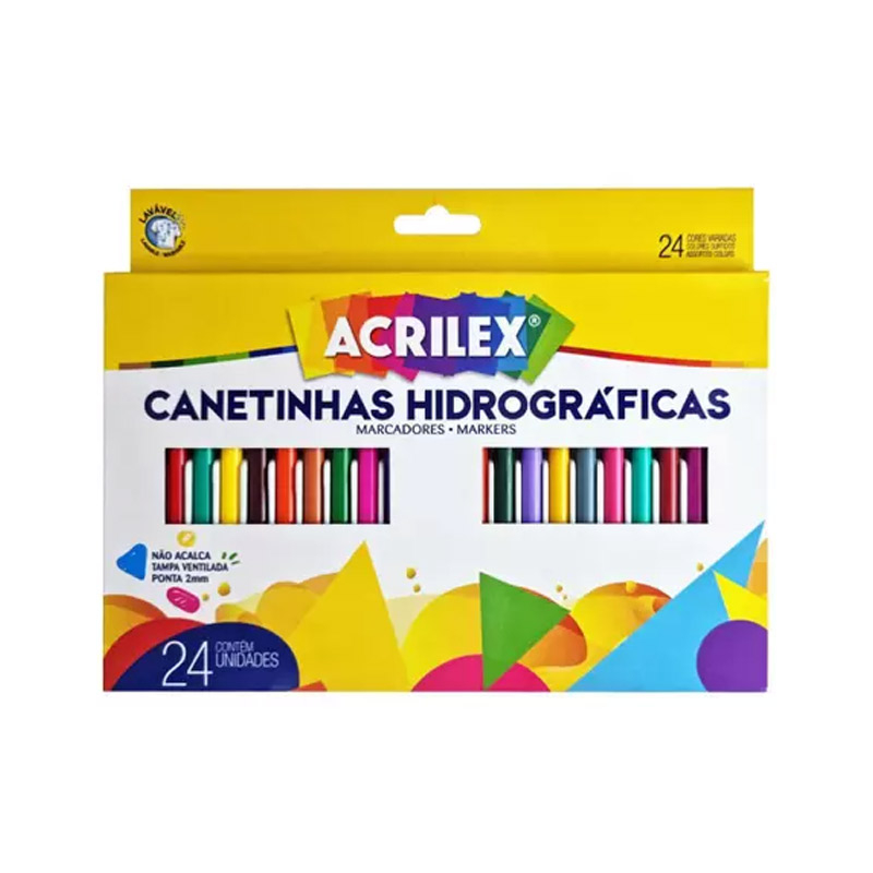 CANETINHAS HIDROGRÁFICAS - 24 CORES