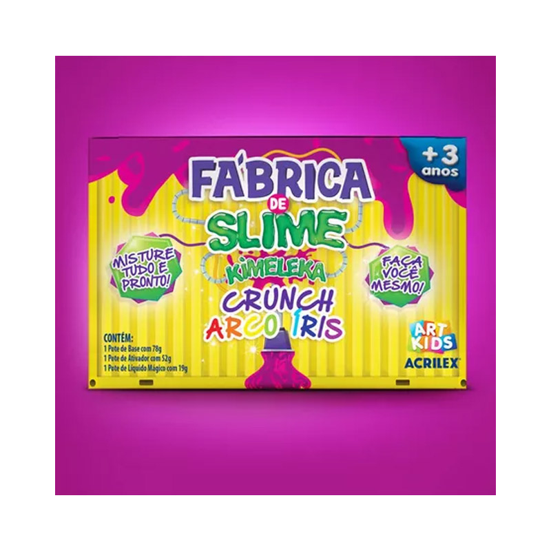 FÁBRICA DE SLIME - KIMELEKA CRUNCH ARCO ÍRIS