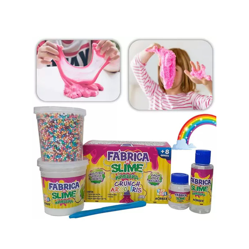 FÁBRICA DE SLIME - KIMELEKA CRUNCH ARCO ÍRIS