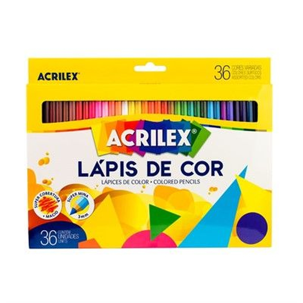 LÁPIS DE COR ACRILEX - 36 CORES