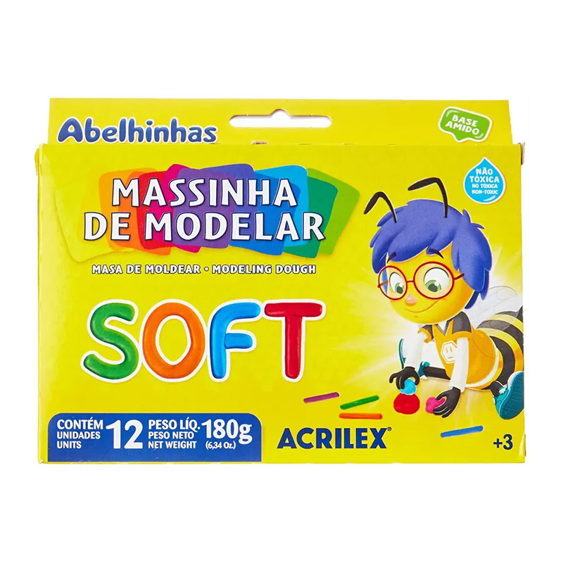 MASSINHA MODELAR SOFT - 12 CORES