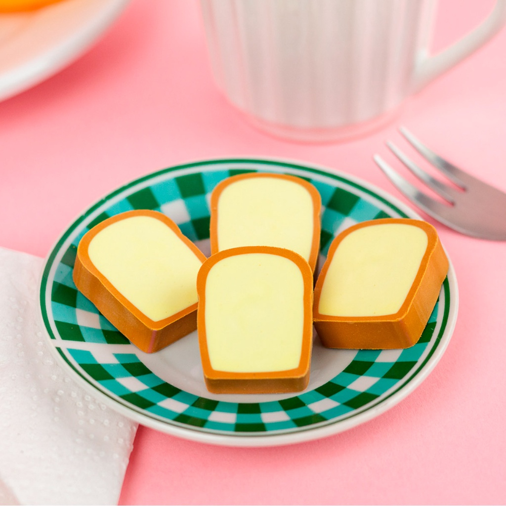 BORRACHA PÃO TOAST CIS - COM 4 UNIDADES