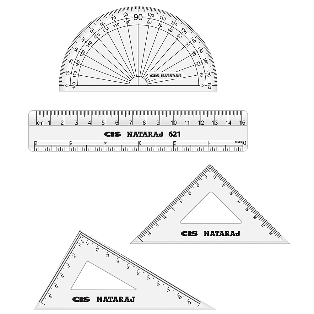 KIT GEOMÉTRICO NATARAJ CIS - 04 PEÇAS