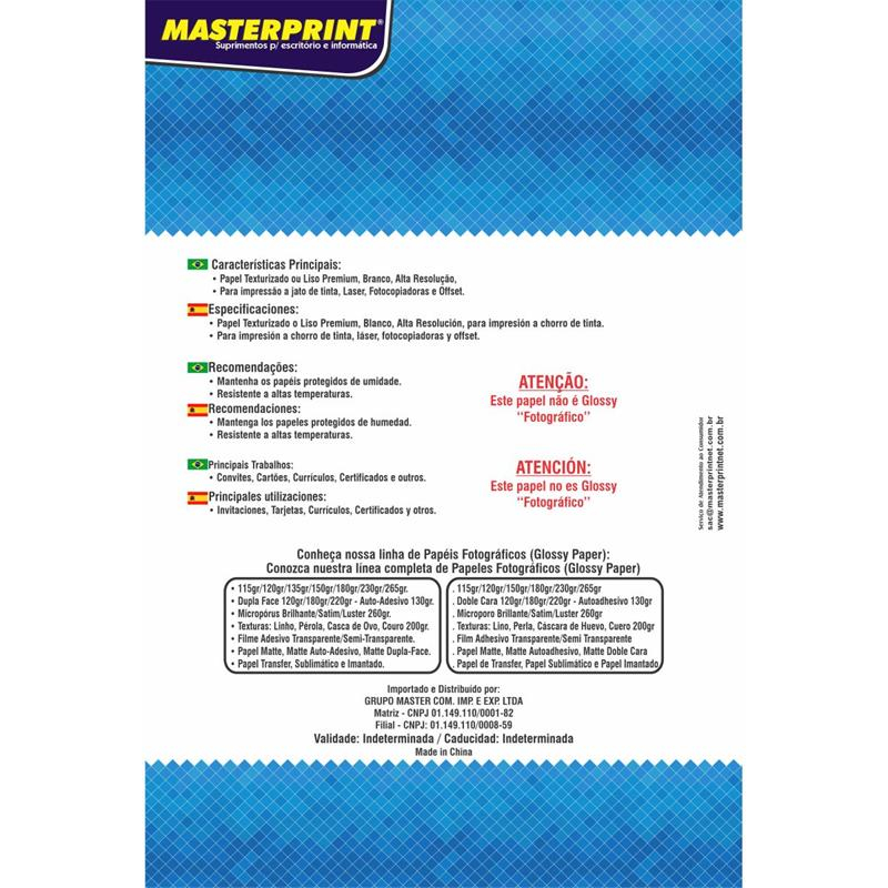 PAPEL A4 DIPLOMATA BRANCO PREMIUM 180G