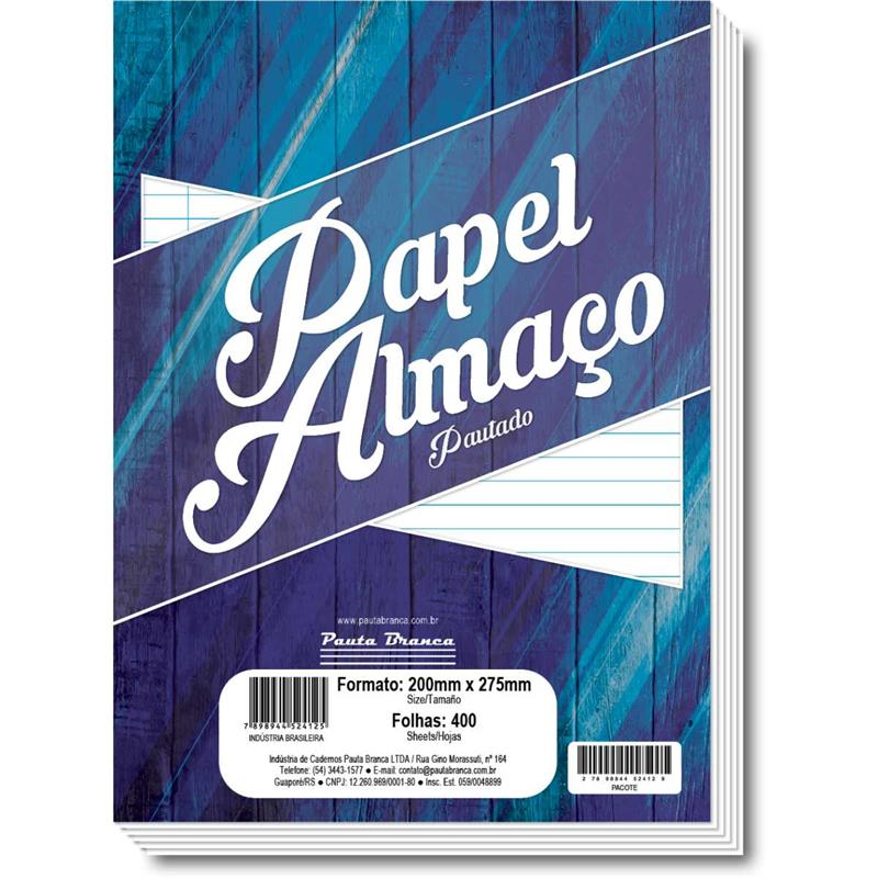 PAPEL ALMAÇO PAUTADO 200X275MM 50G