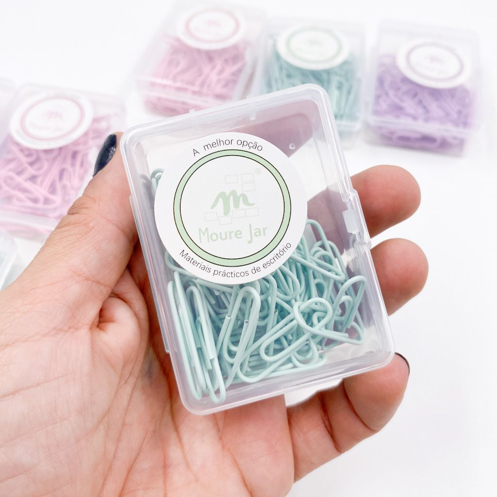 CLIPS PARA PAPEL CORES PASTEL - 50 UNIDADES