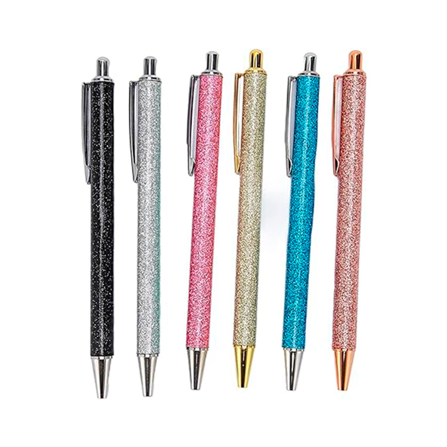 CANETA ESFEROGRÁFICA METAL LUXO GLITTER