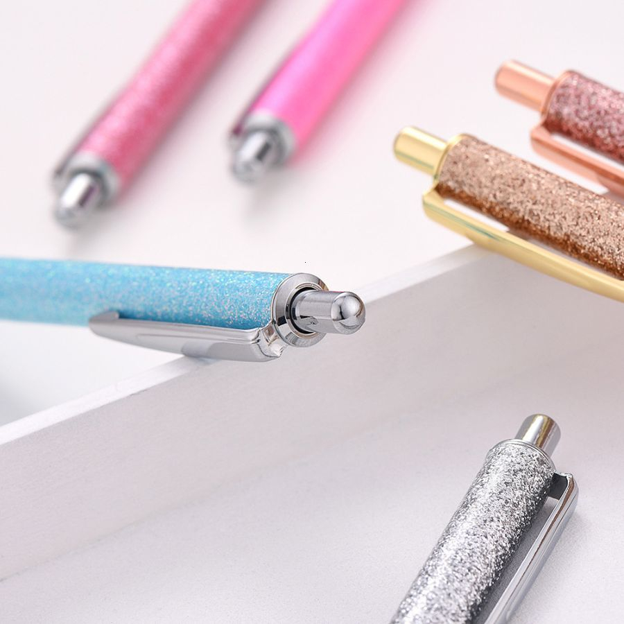 CANETA ESFEROGRÁFICA METAL LUXO GLITTER