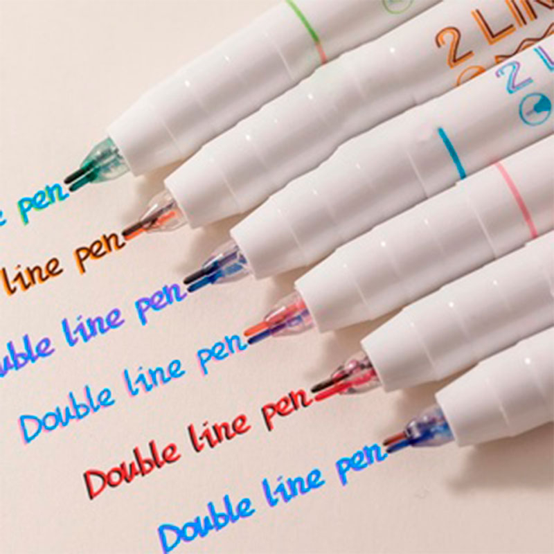 CANETA DUAS PONTAS LINHAS