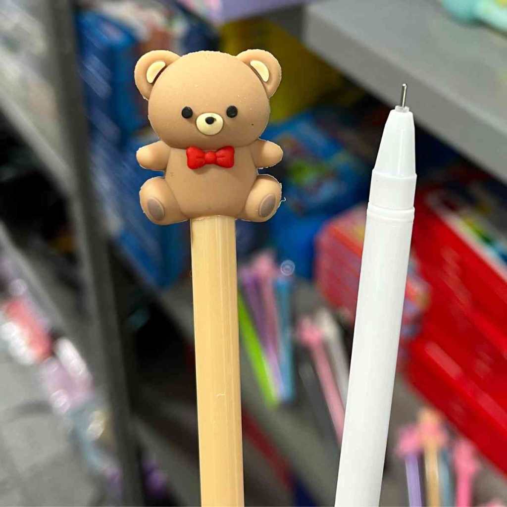 CANETA FOFA URSINHO E COELHINHO