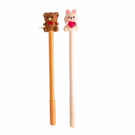 CANETA FOFA URSINHO E COELHINHO