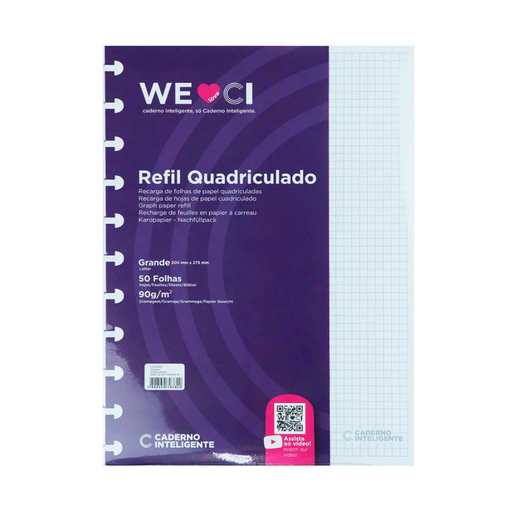 REFIL QUADRICULADO - GRANDE 90G
