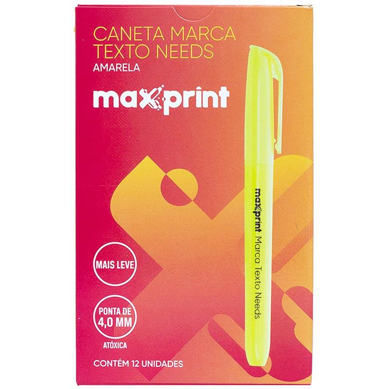 MARCA-TEXTO NEEDS AMARELO - MAXPRINT