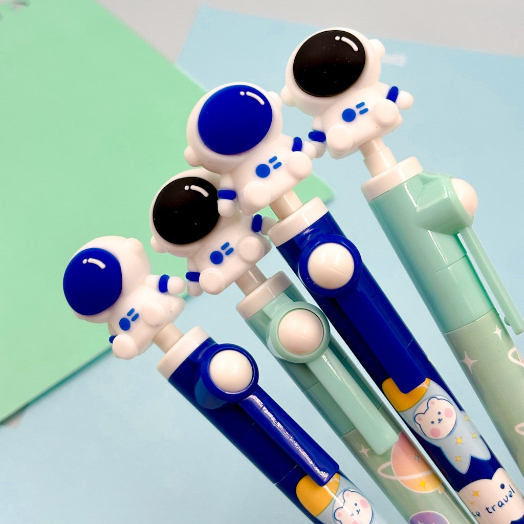 Caneta Gel  Anti Stress Astronauta Gira Gira