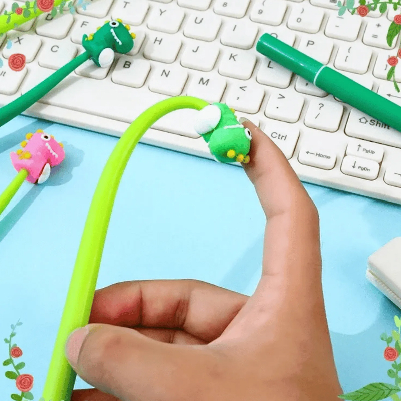 Caneta Flexível Dançante Dinossauro