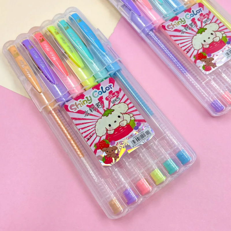 KIT Caneta Gel NEON Perfumada - Blister 6 Und