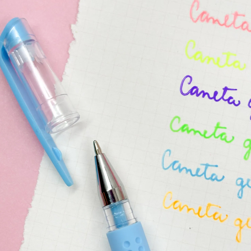 KIT Caneta Gel NEON Perfumada - Blister 6 Und