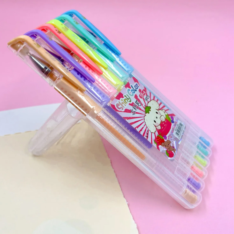 KIT Caneta Gel NEON Perfumada - Blister 6 Und