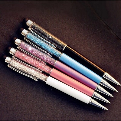 Caneta Luxo Touch Pedrinhas