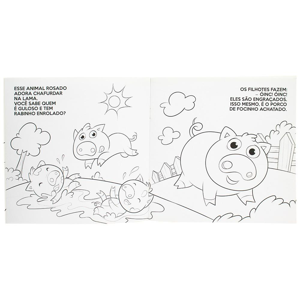 Colorindo Animais: Animais da Fazenda