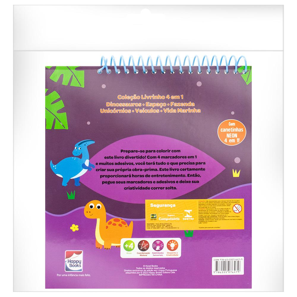 Livrinho 4 em 1: Dinossauros