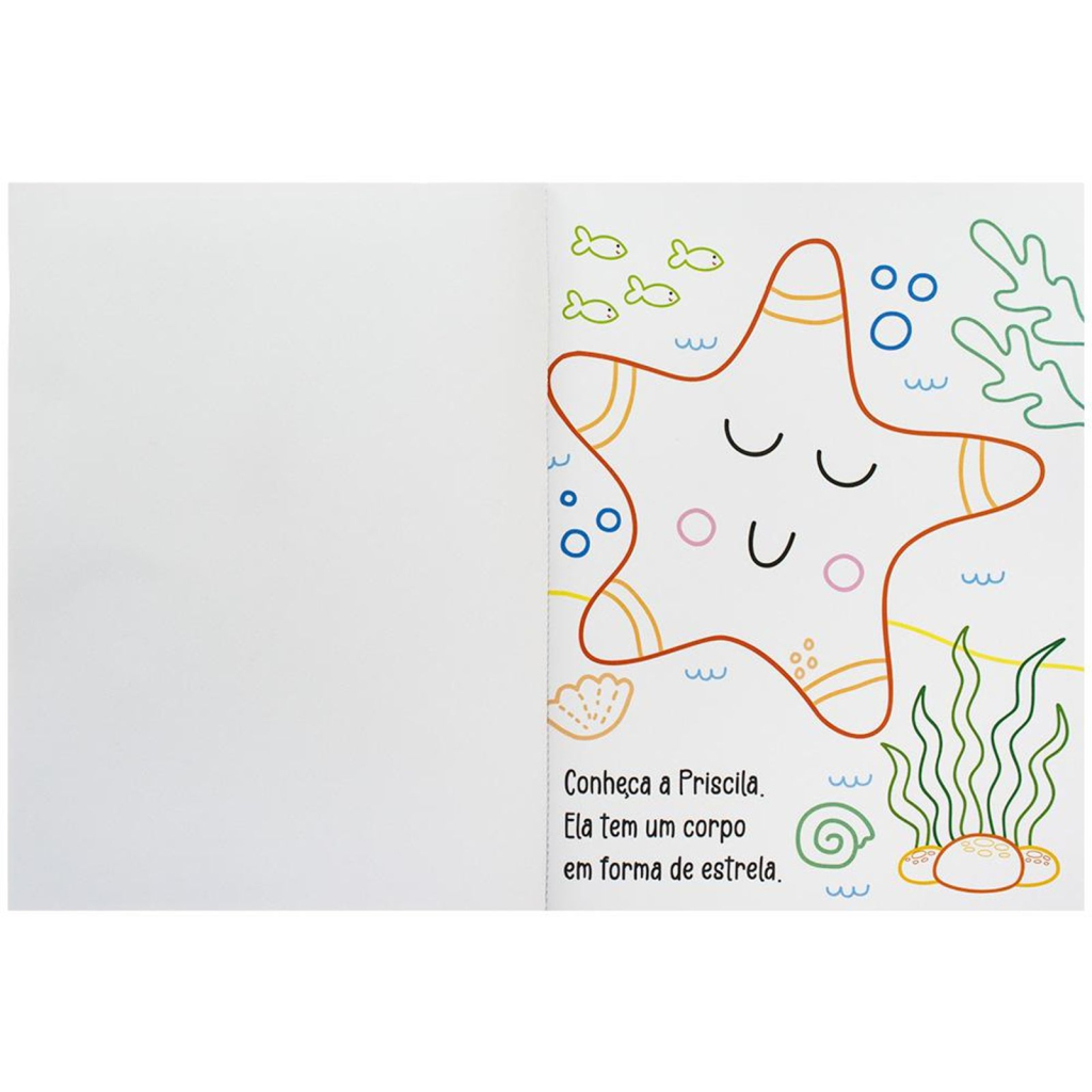 Livro de Colorir Brilhante: A Fascinante Vida Marinha