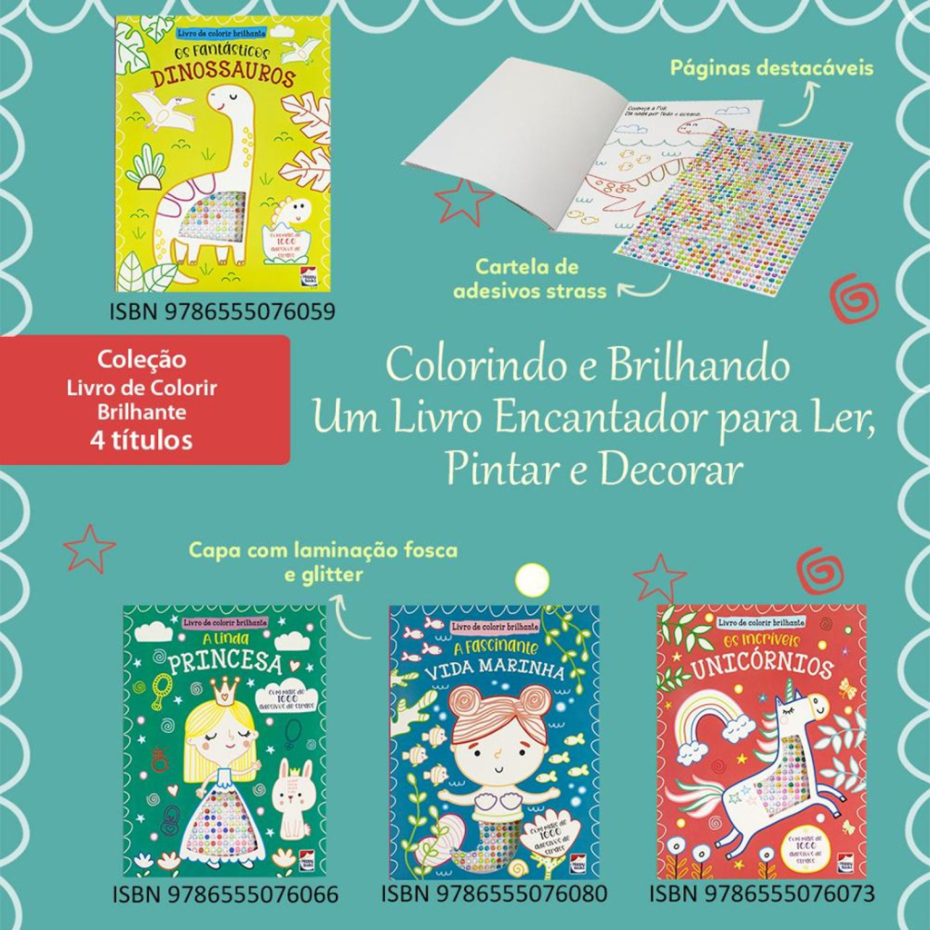 Livro de Colorir Brilhante: A Fascinante Vida Marinha