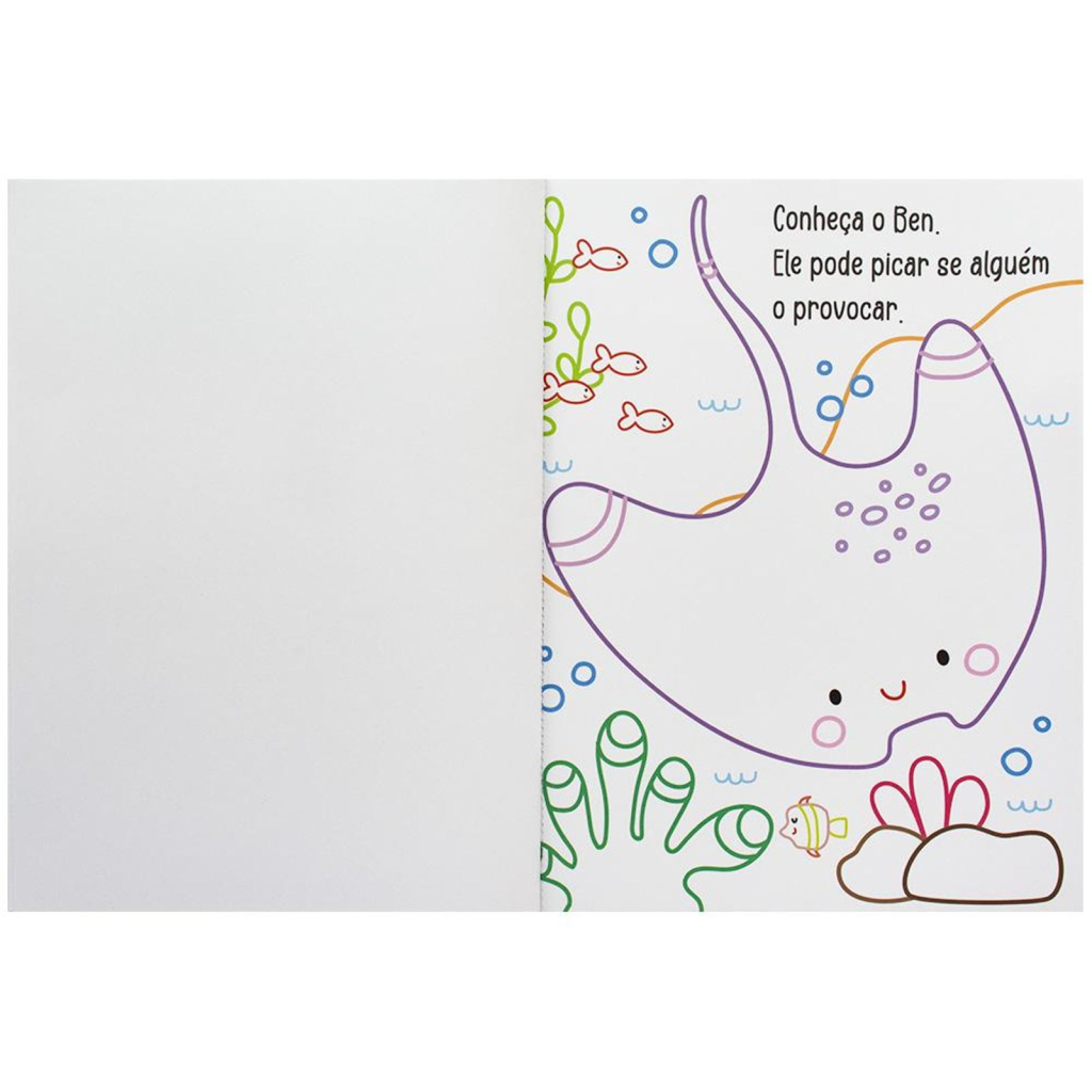 Livro de Colorir Brilhante: A Fascinante Vida Marinha