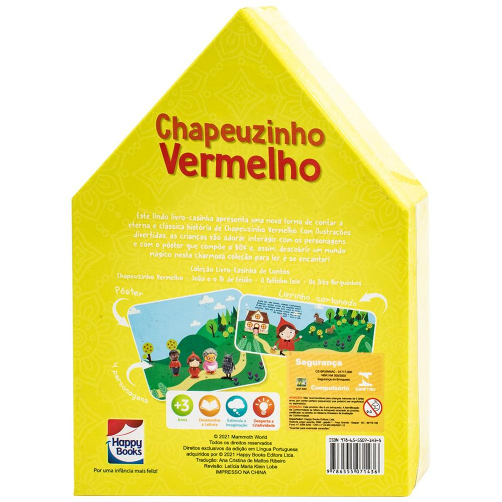 Livro-Casinha de Contos: Chapeuzinho Vermelho