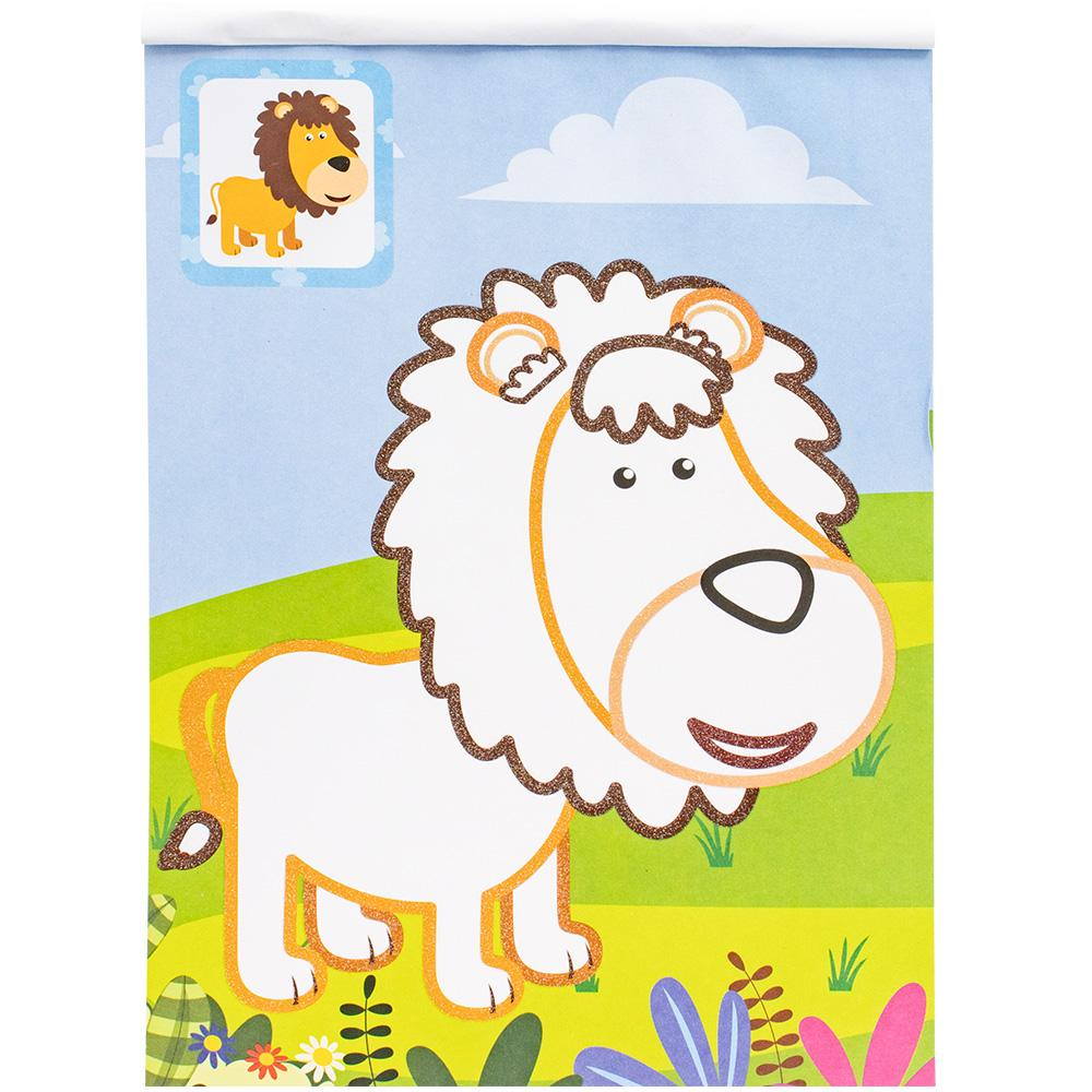 Livro-pad de colorir com Glitter: Selva