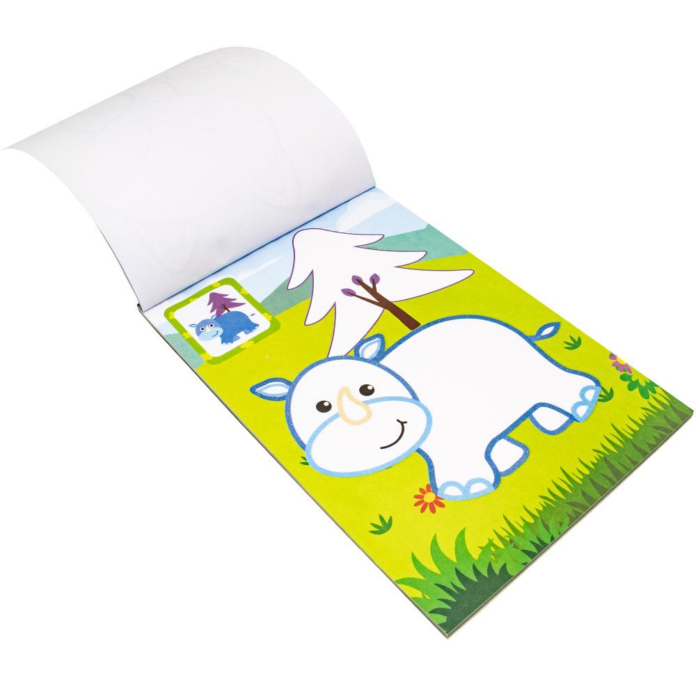 Livro-pad de colorir com Glitter: Selva