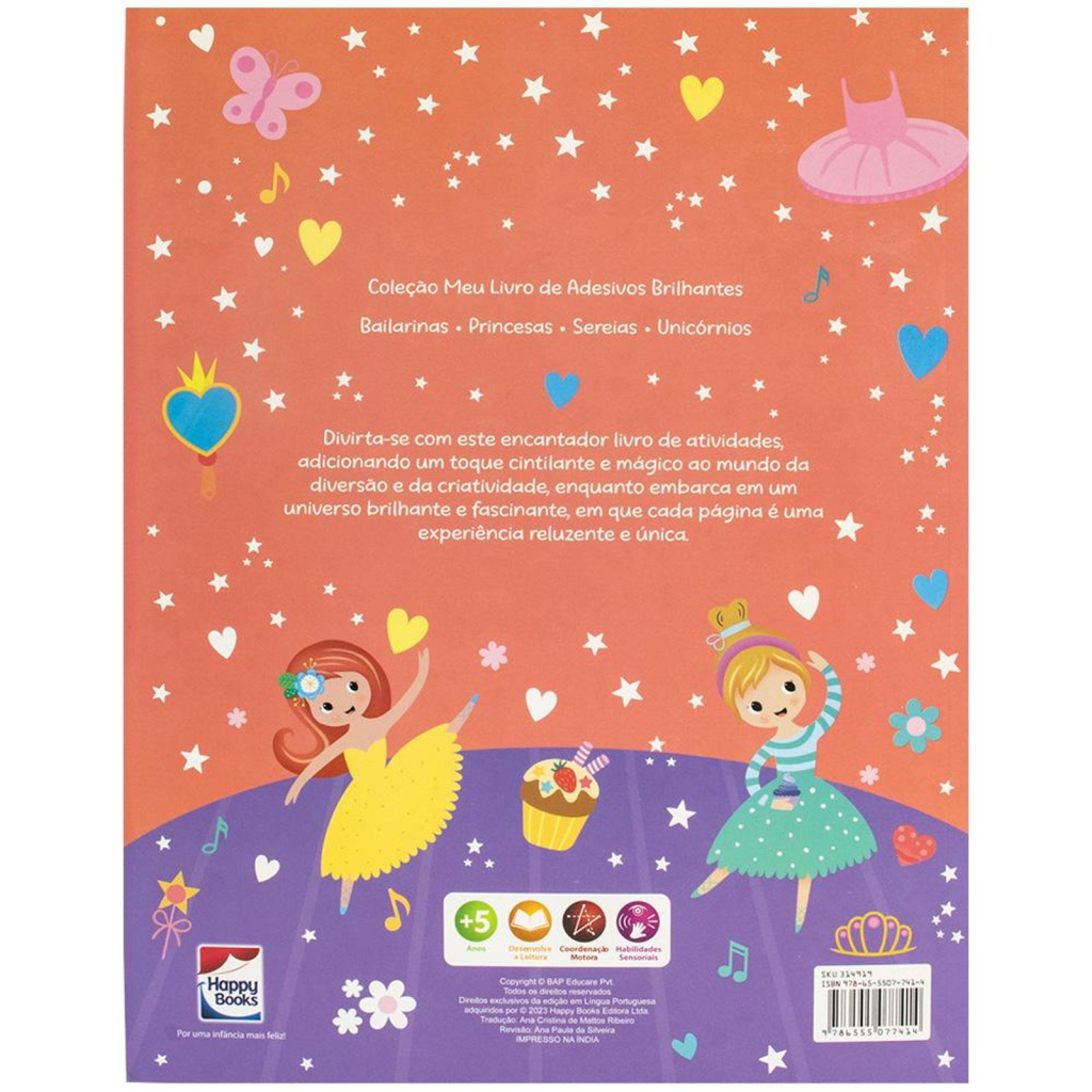 Meu Livro de Adesivos Brilhantes: Bailarinas