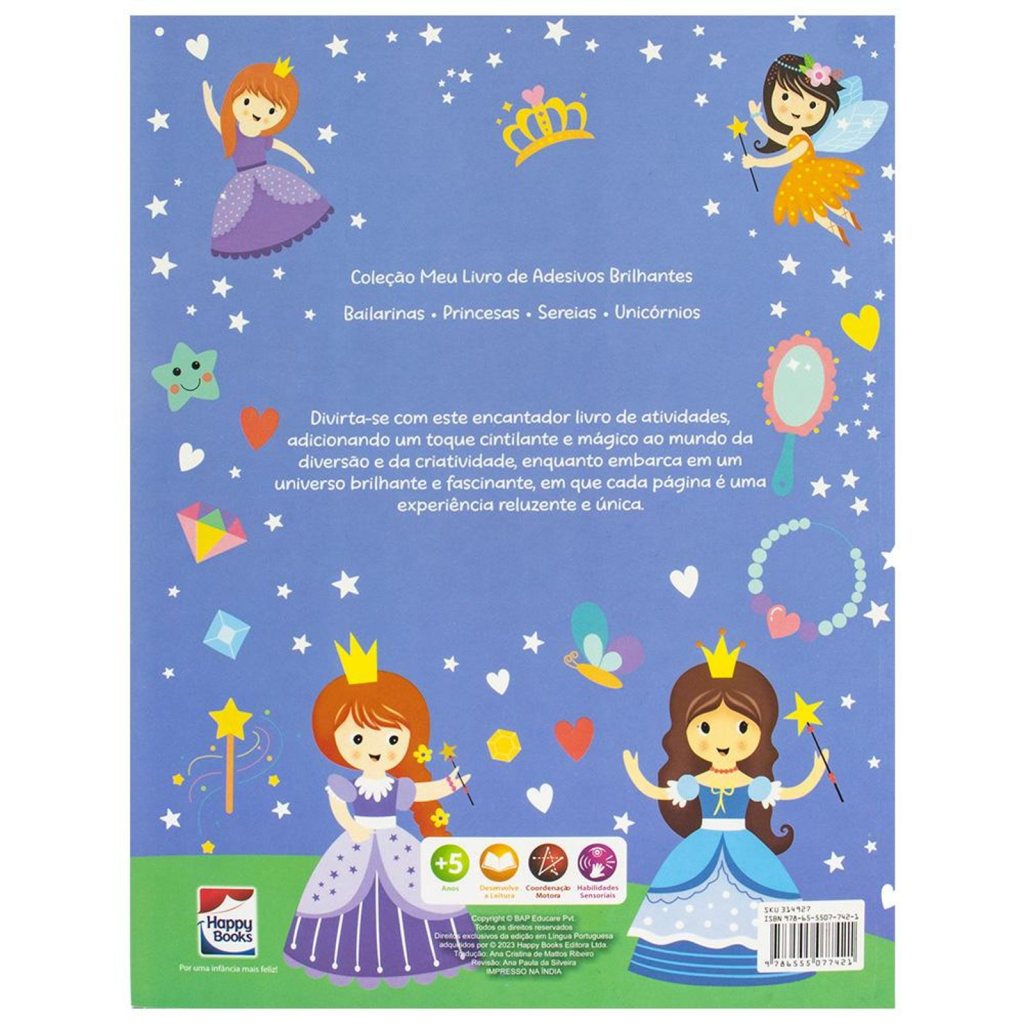 Meu Livro de Adesivos Brilhantes: Princesas
