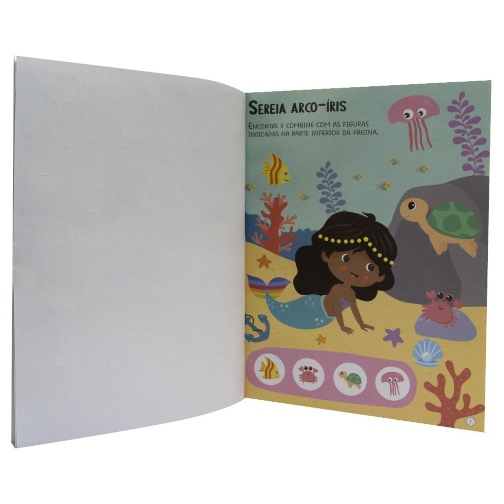 Meu Livro de Adesivos Brilhantes: Sereias