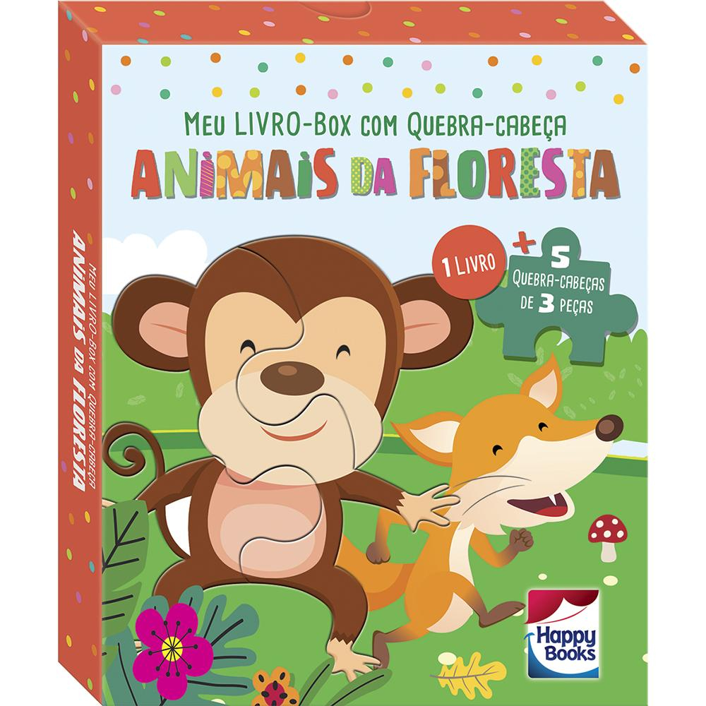 Meu Livro-Box com Quebra-cabeça: Animais da Floresta