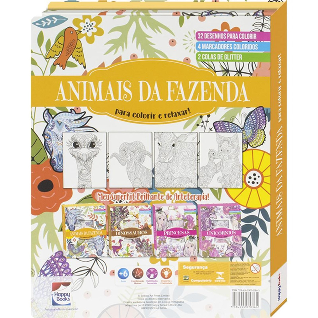 Meu SuperKit Brilhante de Arteterapia! Animais da Fazenda