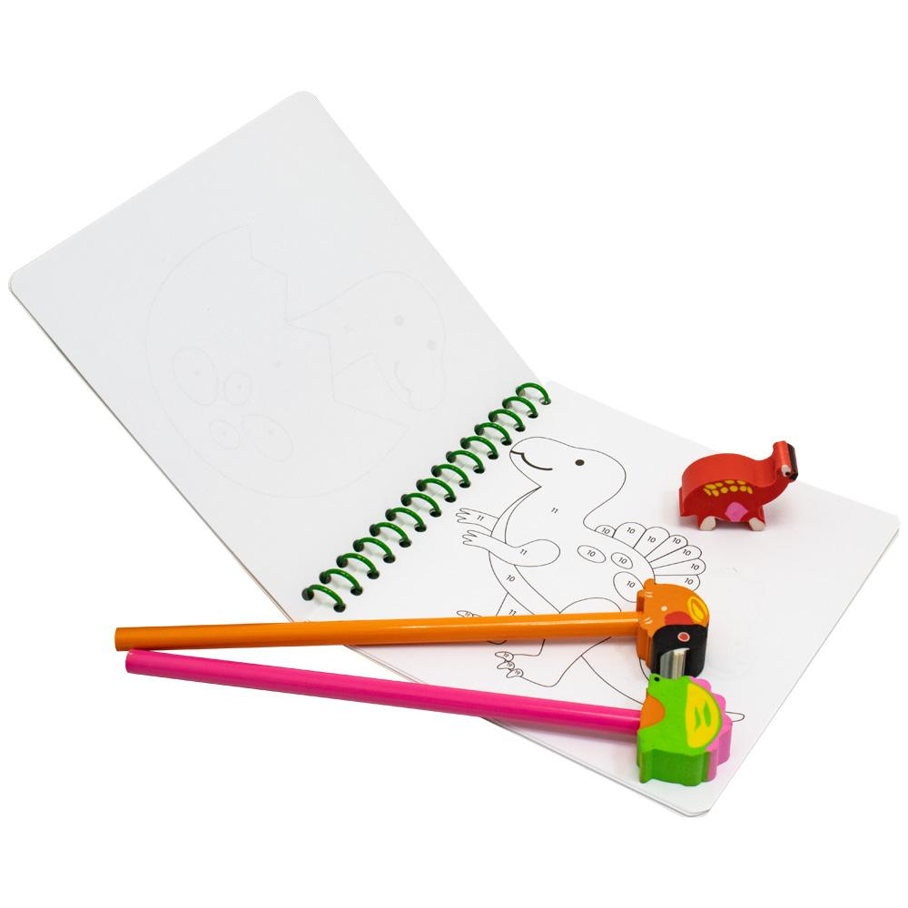 Um livro-kit divertido! Desenhe os Dinossauros