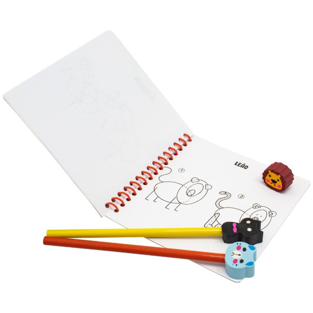 Um livro-kit divertido! Desenhe seus amigos Animais